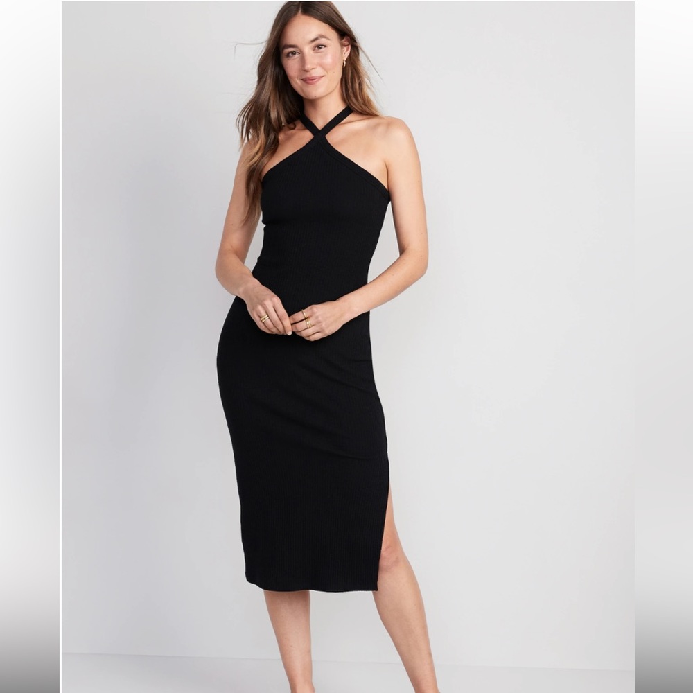 🛍️ Old Navy Black Midi Dress